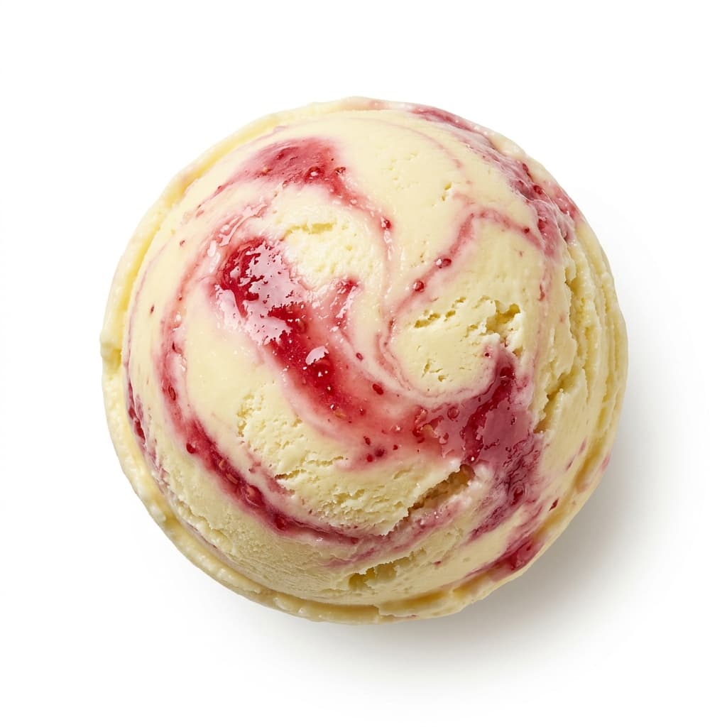 Lemon Raspberry Gelato scoop at Glacier
