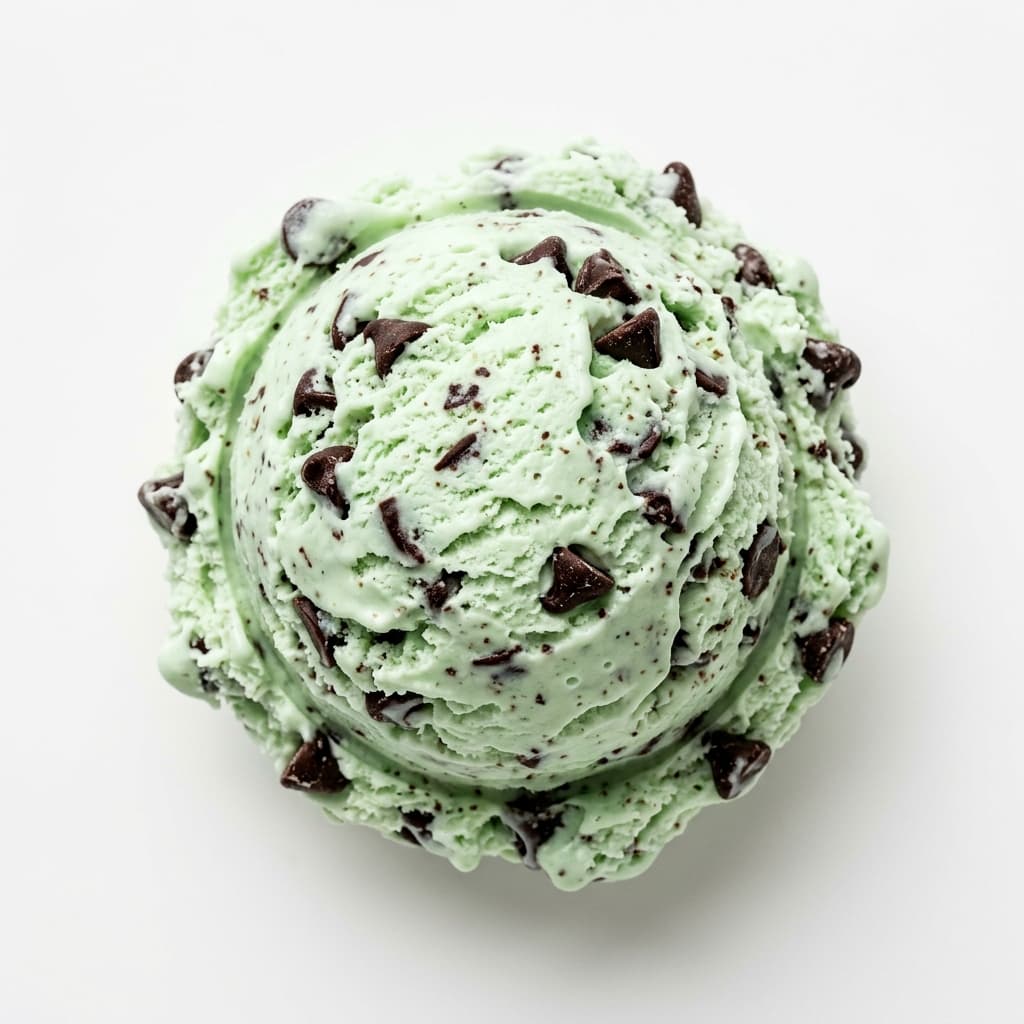 Mint Chocolate Chip scoop at Glacier