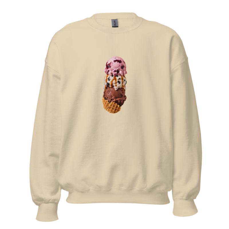 Three-Scoop Family Cream Crewneck